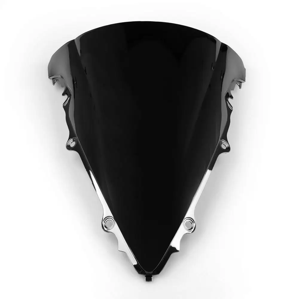 ZXMT ветровое стекло ветрозащитный дым двойной пузырь для YZF R6 2003-2005 R6S 2006-2009 Черный 03 05 06 09 темный прозрачный тонированный - Цвет: Black