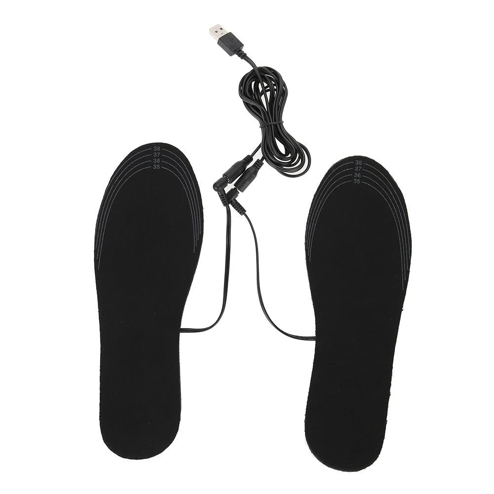 35-39size Линия передачи данных+ стельки для мужчин и женщин; Новинка; USB; с электропитанием; плюшевые меховые стельки; зимняя теплая стелька с подогревом; унисекс - Цвет: 35-39size