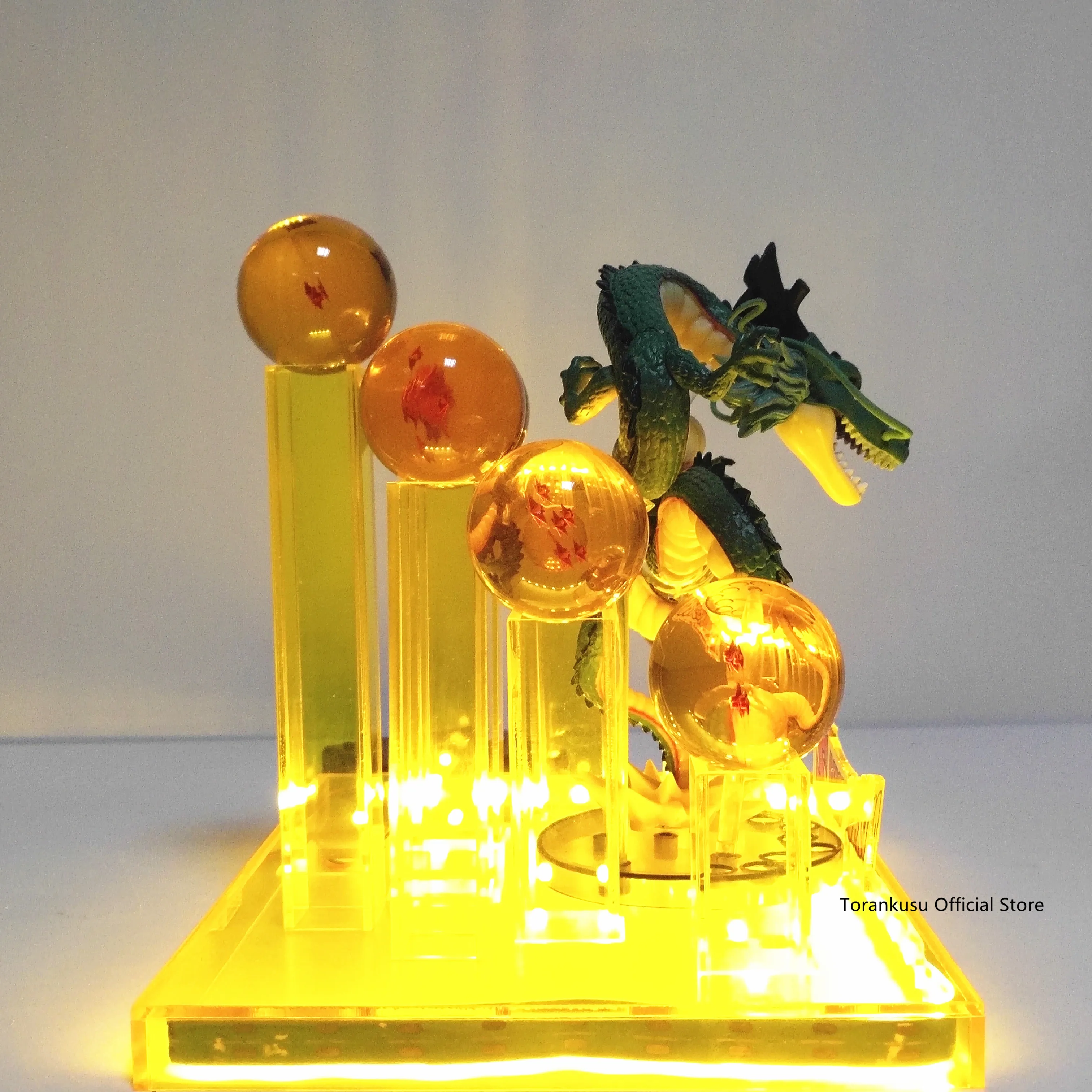 Dragon Ball Z Shenron Светодиодные хрустальные шары ПВХ Фигурки игрушки аниме Dragon Ball Супер Shenlong светодиодная фигурка DBZ фигурки