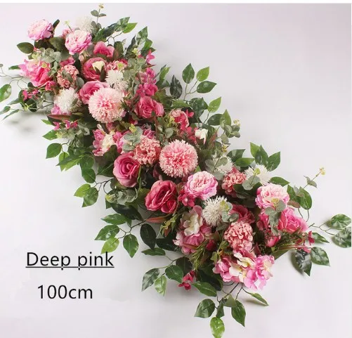 style 8 Upscale white Artificial Silk Peonies Rose Flower Row Arrangement for Wedding Arch Backdrop Centerpieces DIY Supplies - Цвет: style 8