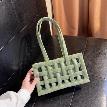 

Waffle PU Leather Shoulder Bags For Women 2020 Small Handbags Female Candy Color Hand Bag Lady Travel Fashion Handbag