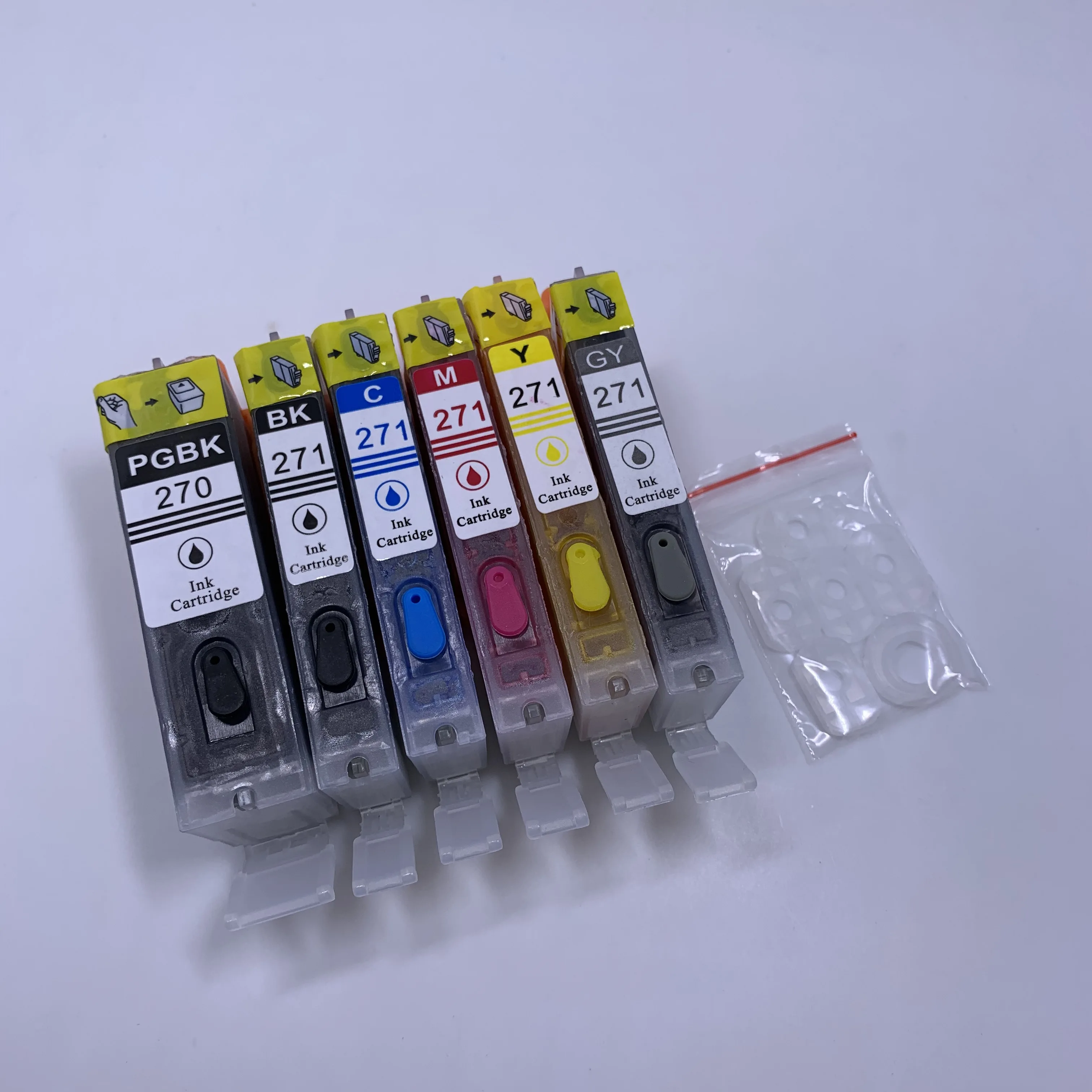 YOTAT 6 шт. полный перезаправляемый картридж PGI270 PGI-270XL PGI-270 CLI-271 для Canon PIXMA MG7720 TS8020 TS6020