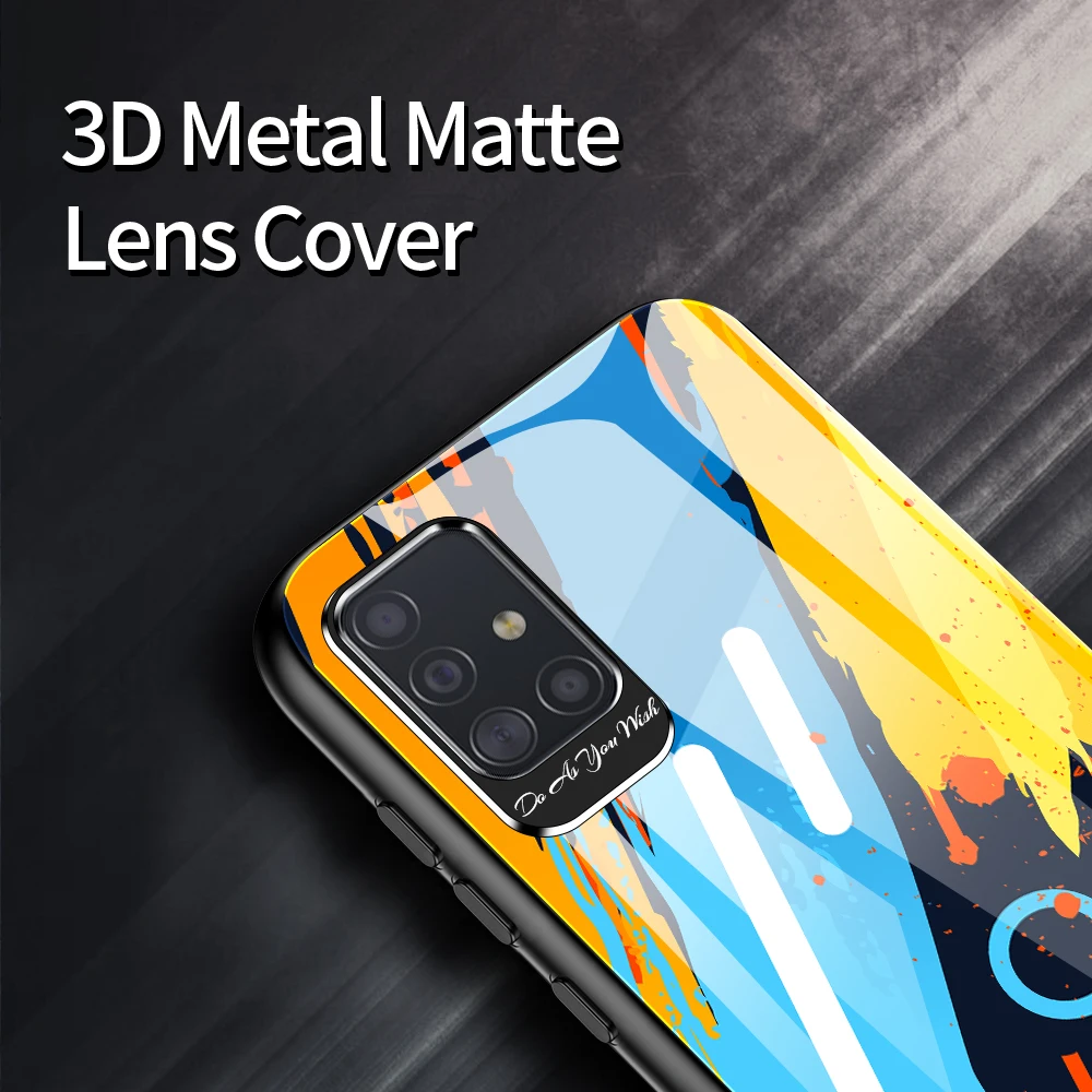 Metal Eye Protection Glass Case For Samsung Galaxy S20 Ultra S10 Plus E Note 10 Pro A51 A71 A70 A30S A50S A20 Back Cover Fundas Metal Eye Protection Glass Case For Samsung Galaxy S20 Ultra S10 Plus E Note 10 Pro A51 A71 A70 A30S A50S A20 Back Cover Fundas