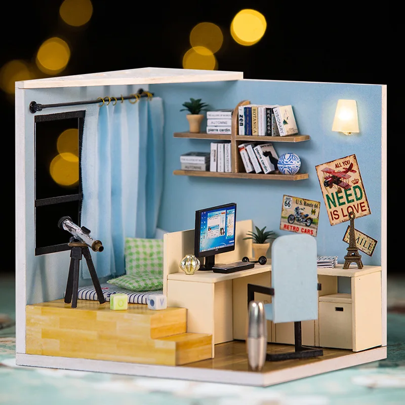 My Youth Dream House 3D DIY Кукольный дом миниатюрная деревянная кукольная мебель Miniaturas детская игрушка для детей Рождественский подарок M013