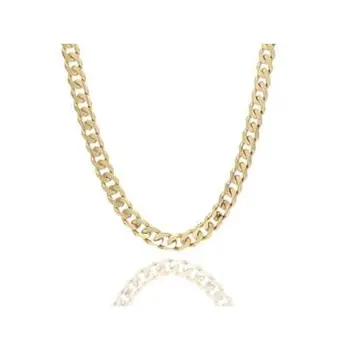 

Half-hollow barbed chain 50 cm long in Sterling Yellow Gold