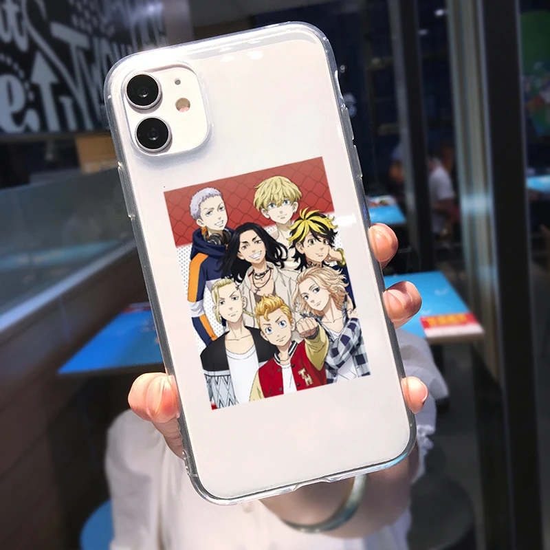 東京revengers透明電話ケースiphone 11 12プロマックスxs Xr 7 Se 8プラスかわいい日本アニメソフトシリコンカバーfundas 電話用緩衝材 Aliexpress