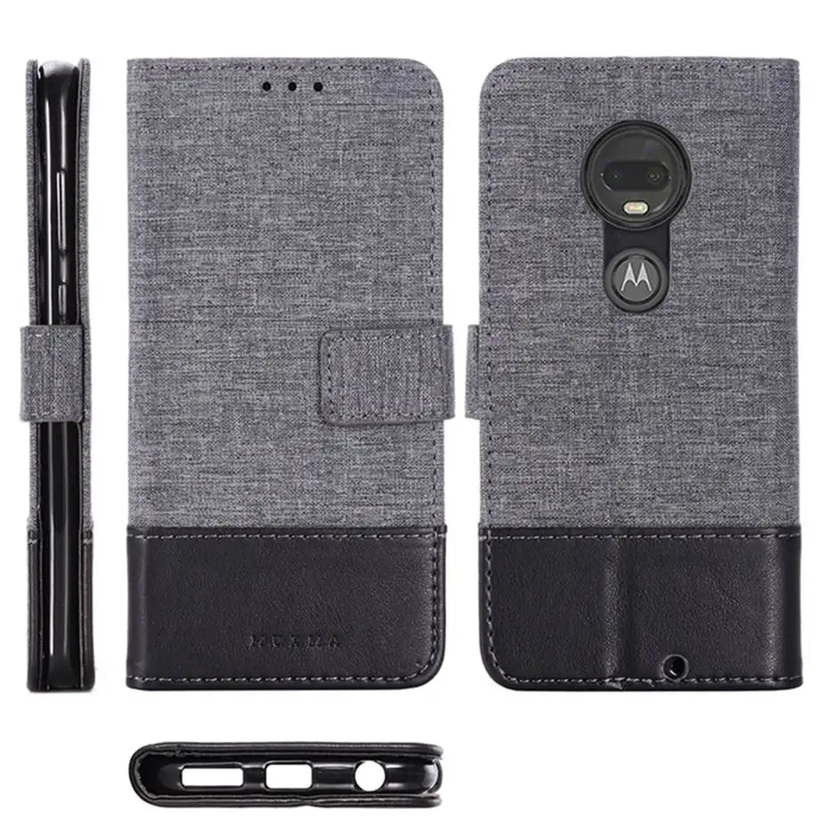 Джинсовый разноцветный кожаный чехол-книжка для Motorola Moto G7 G5 G5S G4 G6 Plus G7 POWER Wallet Cover для MOTO X4 Z3 Play ONE M Capa