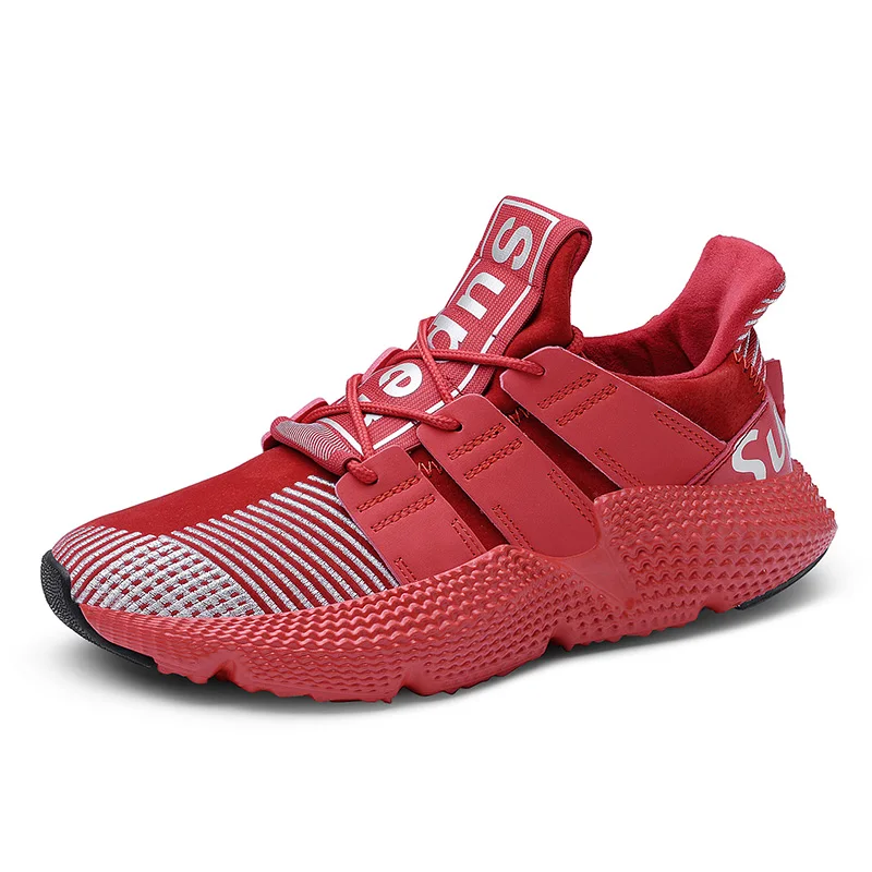 Модные кроссовки с акулой, мужские зимние теплые туфли на плоской платформе с мехом, обувь унисекс, повседневная обувь для мужчин, Zapatos De Hombre - Цвет: Red