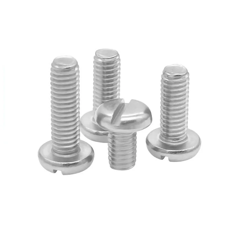 

5-50pcs M1.6 M2 M2.5 M3 M4 M5 M6 M8 304 stainless steel GB67 Metric Threaded Slotted Pan Head Round Head Machine Screw Bolt