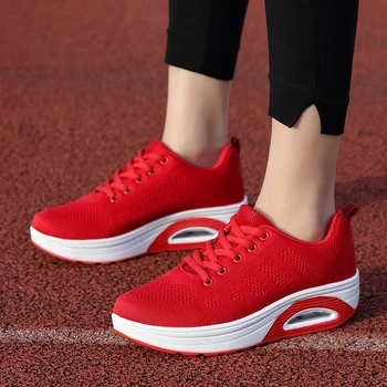 

Heightening Rocking Shoes Women Body Shaping Wedge Sneakers Breathable Sport Shoe Scarpe Fitness Donna Summer Toning Swing Shoes