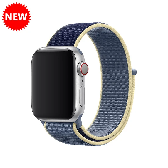 Ремешок для Apple Watch, ремешок для Apple Watch 5, 4, 44, мм, 42 мм, iwatch band 3, 2, 5, 42 мм, 38 мм, Спортивная петля, correa, нейлоновый ремешок для часов - Цвет ремешка: Ice blue