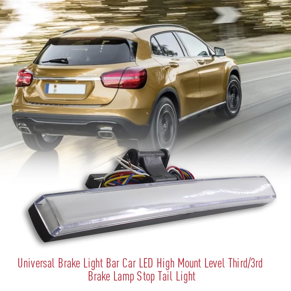 

Universal Brake Light Bar Car LED High Mount Level Third/3rd Brake Lamp Stop Tail Light For Tesla Model 3 Bmw Ford VW Volkswagen