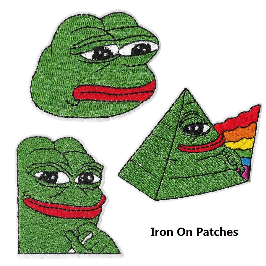 Смешной Sad Pepe The Sad Frog Meme патч Sad лягушонок Пепе вышивка нашивки значки аппликации для куртки Рюкзак
