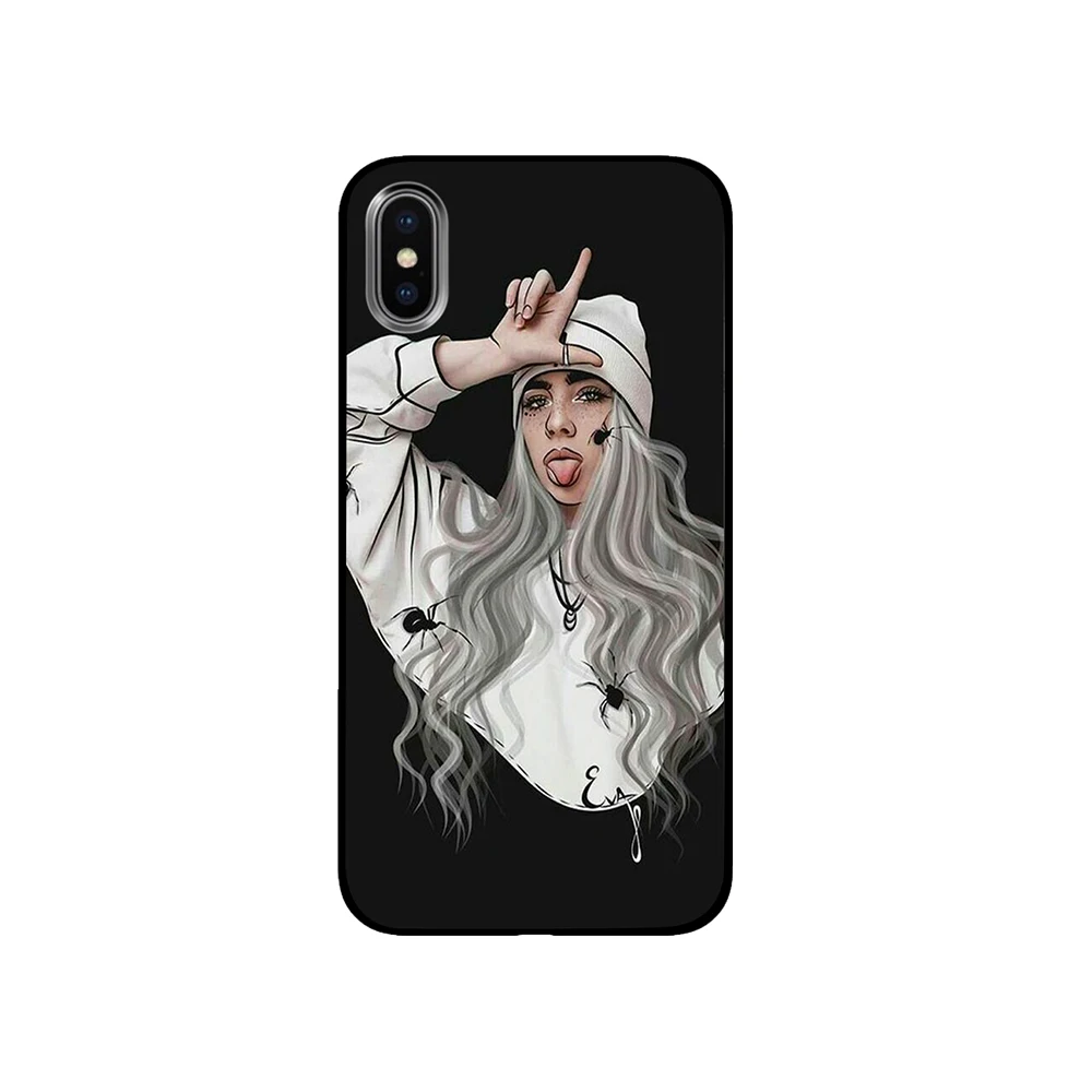 Billie Eilish черный чехол ТПУ чехол для iPhone 5 5S 6 6s 7 8 Plus X XS XR 11 Pro Max