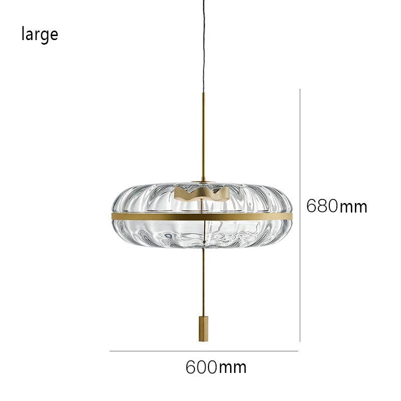 Современный медный стеклянный подвесной светильник, светодиодный подвесной светильник для гостиной, ресторана, спальни, отеля, кафе, лофт, подвесной светильник - Цвет корпуса: 60cmx68cm