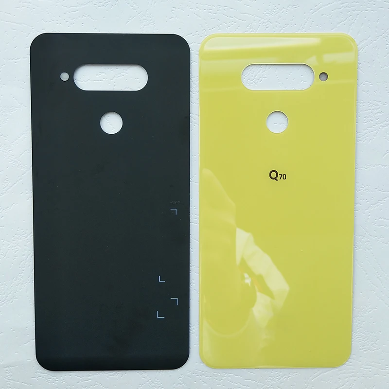 BINYEAE Стекло Батарея задняя крышка Корпус для LG Q70 задний чехол с логотипом