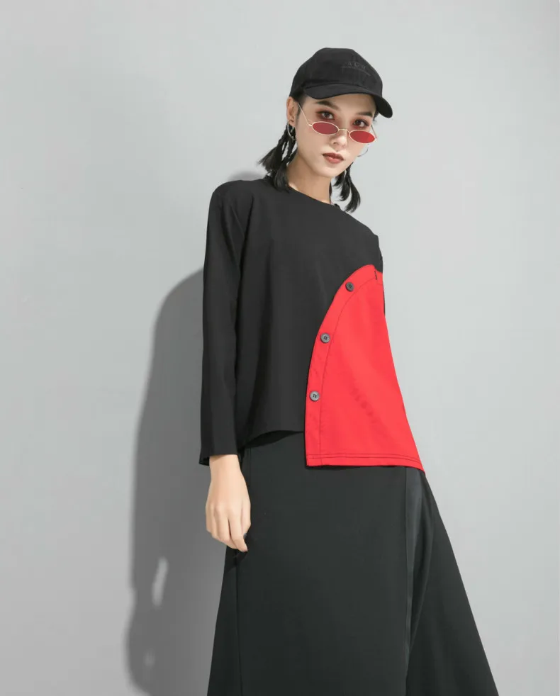Max LuLu модная Корейская одежда осенние Топы уличная Женская Лоскутная свободная удобные футболки Kawaii хлопковая футболка с длинными рукавами