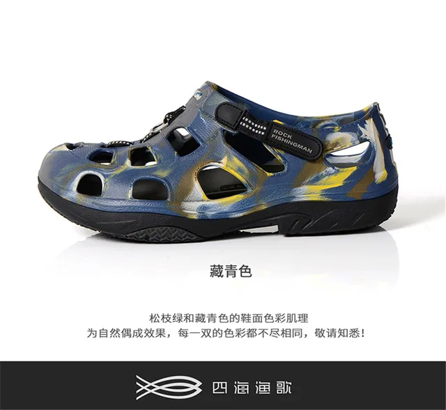 Fly Fishing Wading Shoes Seas Fishing Sandals Upstream Fish Boots Special Outdoor Boat Non-Slip Hole Sandals Summer Men Women Green / 8