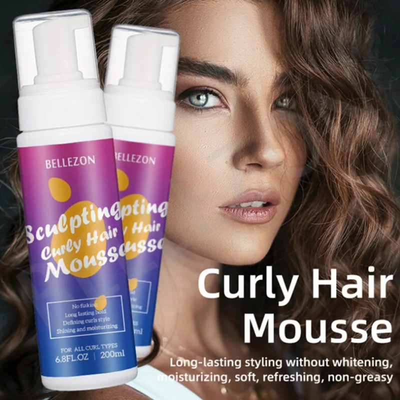 200ml Curly Hair Mousse Anti-frizz Fixative Hair Foam Mousse Strong Hold Hair  Mousse Define Curly Hair Finishing - Styling Hair Spray - AliExpress