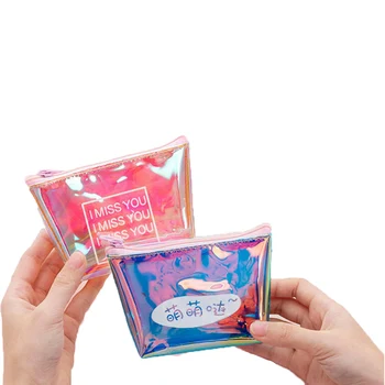 

Womens Lady Kid Coin Wallet PVC Lady Small Mini Coin Pouch Zipper Money Key Earphone Line Coin Holder Purse Casual Coin Purses