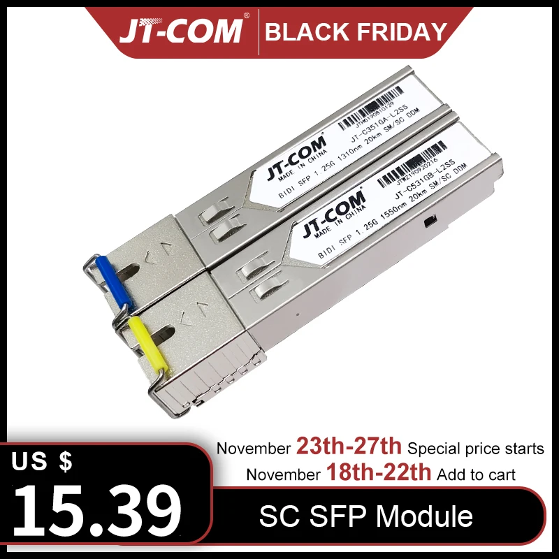 2pcs SC  SFP Module Gigabit DDM BIDI mini gbic