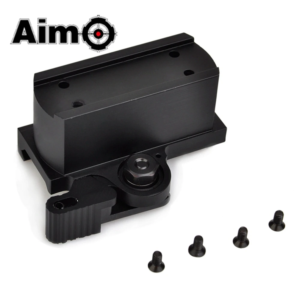 Aim-O тактический прицел база QD Riser Mount для T1 и T2 Red Dot прицел Softair телескоп крепления AO1711 охотничья оптика - Color: BK