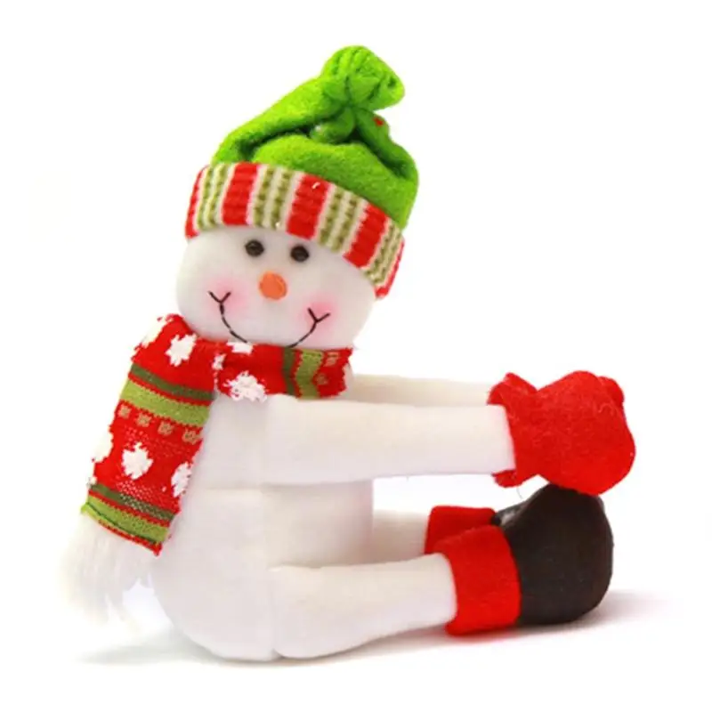 Christmas Decorations Santa Claus Wine Bottle Cover Snowman Gift Holders Xmas Navidad Decor New Year Dinner Party Table Decors - Цвет: A