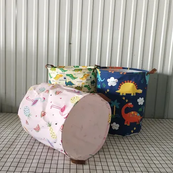 

1Pcs Home Organizer Cartoon Pattern Dirty Laundry Basket Waterproof Foldable Sundries Storage Barrels Toy Storage Box