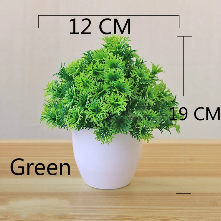 tasong green Мульти Стиль Искусственные растения бонсай маленький горшок для дерева растения поддельные цветы украшения в горшках для украшения дома отель сад Декор - Цвет: tasong green