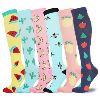 

Novelty Funny Nursing Compression Socks Trend Candy Color In Tube Socks Mild Pressure Relief Pain Compression Socks 20-30mmHg