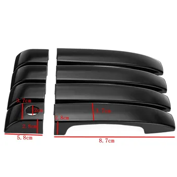 

8 pcs Gloss Black Door Handle Covers Trim For Land Rover Range Vogue L322 2002 2003 2004 2005 2006 2007 2008 2009 2010 2011 2012