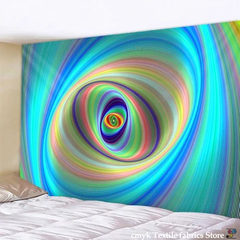 

Magic Psychedelic Vortex Tapestry Wall Hanging Hippie Abstract Pattern Trippy Fantasy Magical Fractal Tapestry Home Furnishing