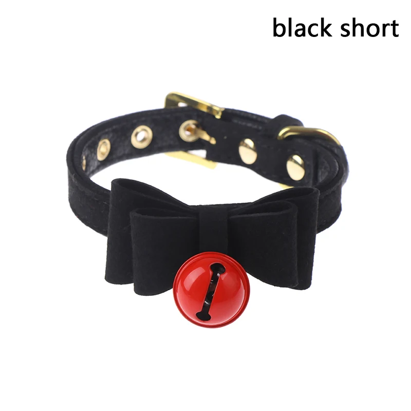Black S Аксессуары для домашних животных ошейник для кошек и собак из искусственной кожи ожерелье с колокольчиками Регулируемый ошейник для маленьких собак и щенков - Цвет: Black S