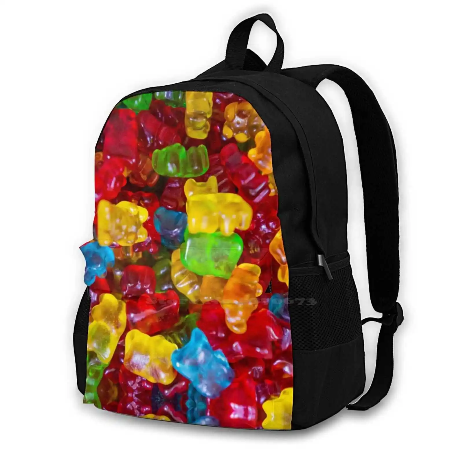 

Gummy Bears Teen College Student Backpack Laptop Travel Bags Gummy Bears Gummy Bear Candy Sweets Gummy Bear Candy Gummy Bear