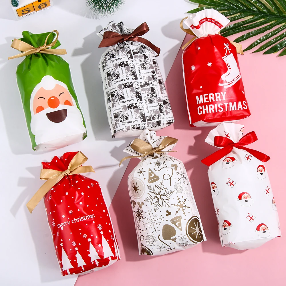 Vidsel Bolsa de Dulces Regalo Embalaje 50Pcs para A/ño Nuevo Navidad 50pcs