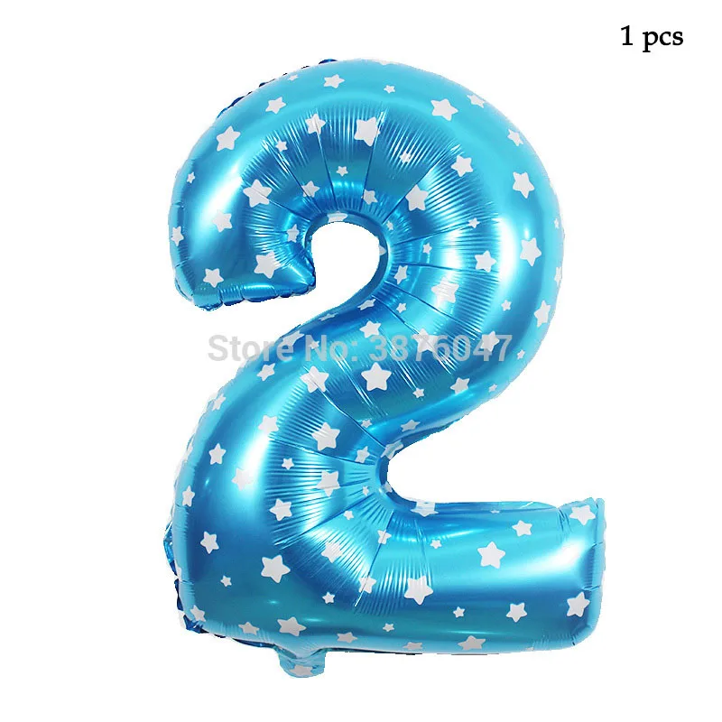 «Минни», «Микки Маус», «День рождения воздушные шары мультфильм Для мальчиков и девочек 1 2 3 4 5 6 7 8 9 день рождения украшения розовые синие воздушные шары с числами - Цвет: blue 2