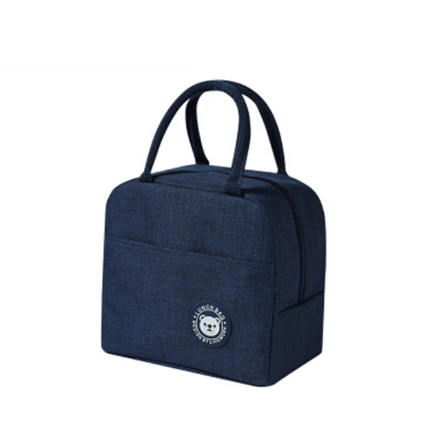 1PCs Fresh Cooler Bags Waterproof Nylon Portable Zipper Thermal Oxford Lunch Bags For Women Convenient Lunch Box Tote Food Bags A