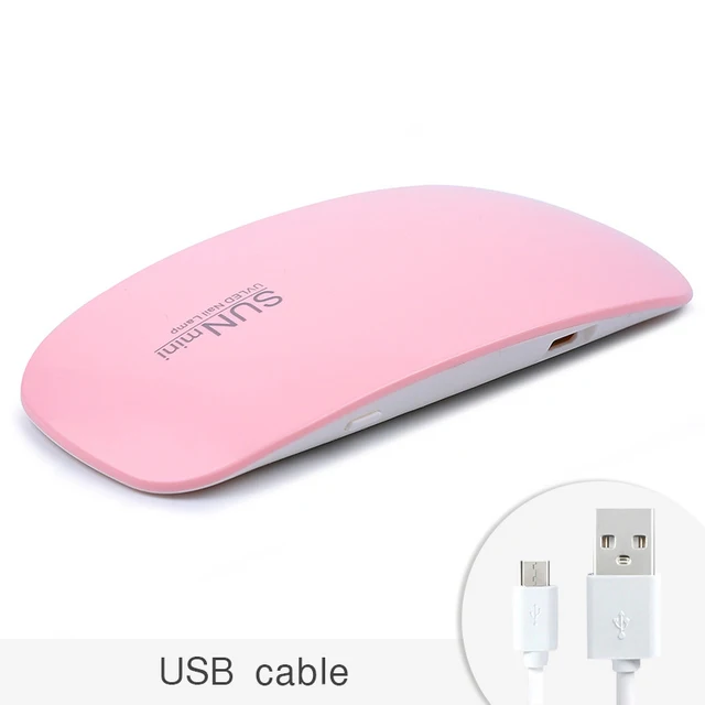 Sun Mini 6w Nail Lamp Pink White Dryer Machine Uv Led Lamps Portable Micro Usb Cable Drying For Gel Varnish Manicure Dryers Aliexpress 