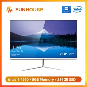 شراءجهاز كمبيوتر مكتبي Funhouse بشاشة 23.8 بوصة الكل في واحد/1080P إنتل كور I7 4960 8G RAM 256G SSD ROM إنتل HD الرسومات مكتب الكمبيوتر