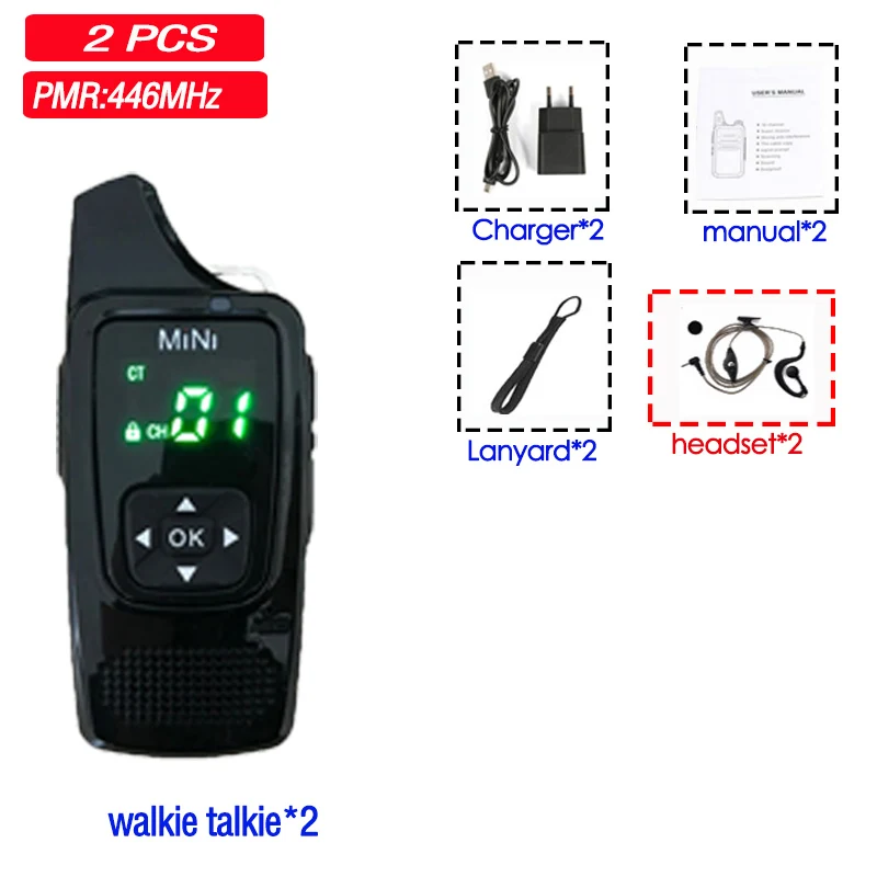 20 HF 3A мини рации UHF 400-470mhz VOX радиостанция HF трансивер микро радио коммуникатор рация с наушником - Цвет: 20