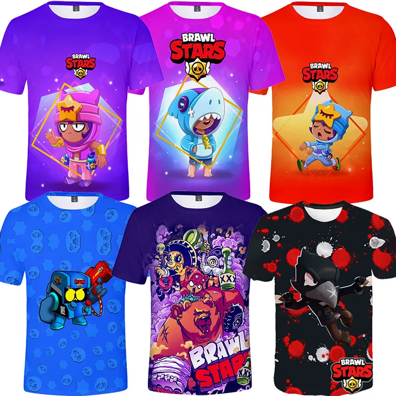 Buen trato Los luchadores y Leon y estrella de los niños tiro juego 3d camiseta camisa niños niñas Harajuku de manga corta chaqueta de abrigo de ropa de bebé RLwqeKzgYRl