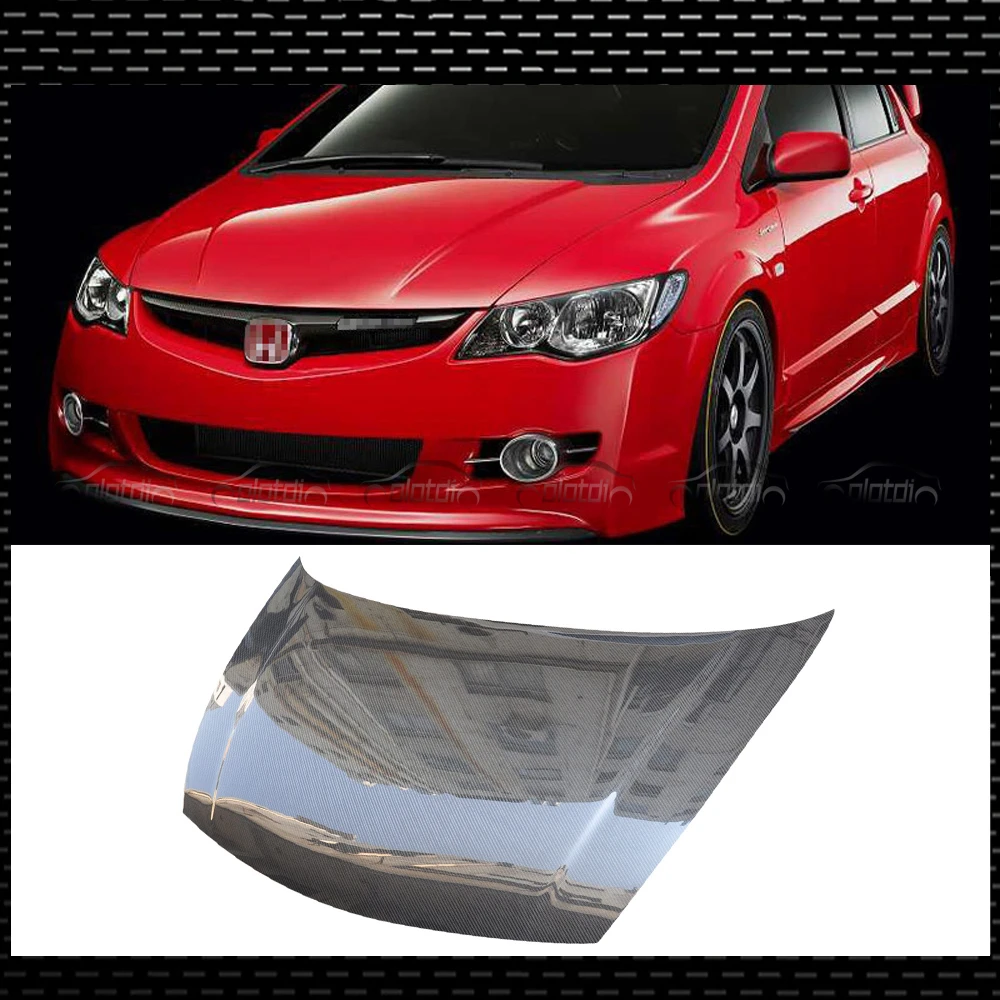 

OLOTDI Factory Car Styling T-R Style Carbon Fiber Front Bonnet Hood Cover Fit For HONDA CIVIC 2006-2009 8th JDM 4 Door
