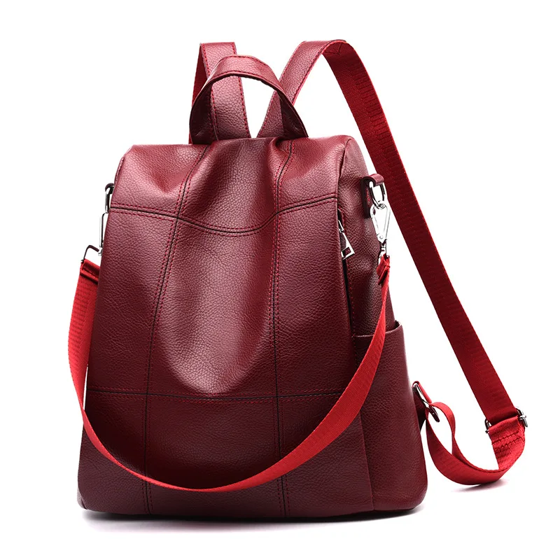 

Women Backpack High Quality PU Leather School Bag Women Backpacks Girls Teenagers Interior Compartment Computer Interlayer 2019