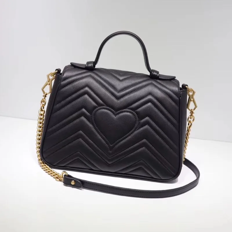 GuGeChiChi 498110 известный бренд сумки для женщин bolsos mujer de marca famosa Топ дизайнер тщательно дизайн - Цвет: Черный