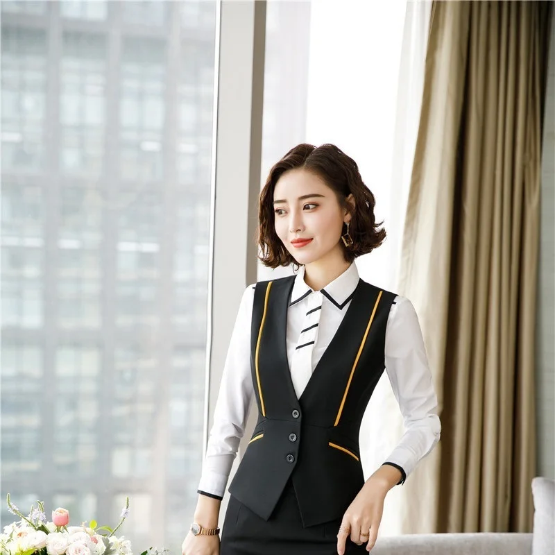 Новинка Красный формальный офисный женский стиль блейзеры женская деловая рабочая одежда жилет пальто и жилет осень зима женские офисные Топы Одежда