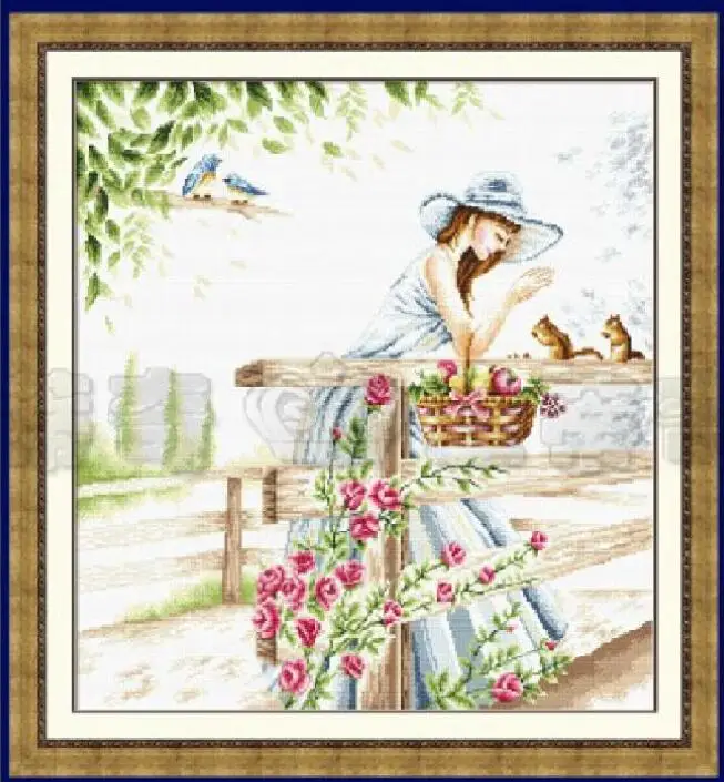 

Dome110812 Homefun Cross Stitch Kits Package Greeting Needlework Counted Kits New Style Joy Sunday Kits Embroidery
