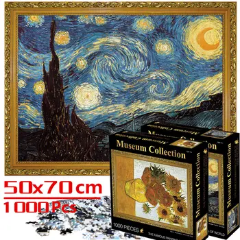 70*50 cm jigsaw puzzles 1000 pieces Assembling picture Landscape puzzles toys for adults games educational Montessori Toys 1