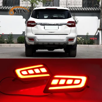

2PCS LED Rear Fog Lamp For Ford Everest 2016 2017 2018 Bumper Reflector Light Brake Light Turn Signal Light Warning Light