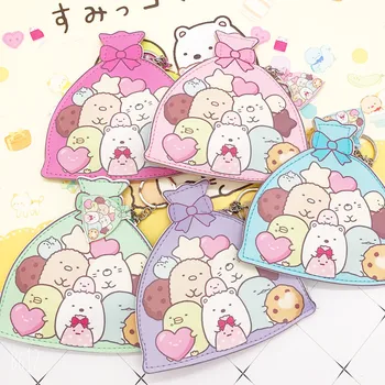 

candy PU leather pendant hangs card key packages Coin purses Girl cartoon cute change purse Women zipper coin bag