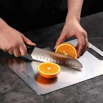 

304 Stainless Steel Chopping Board with Scale Anti-rust Antibacterial Durable Cutting Boards MYDING